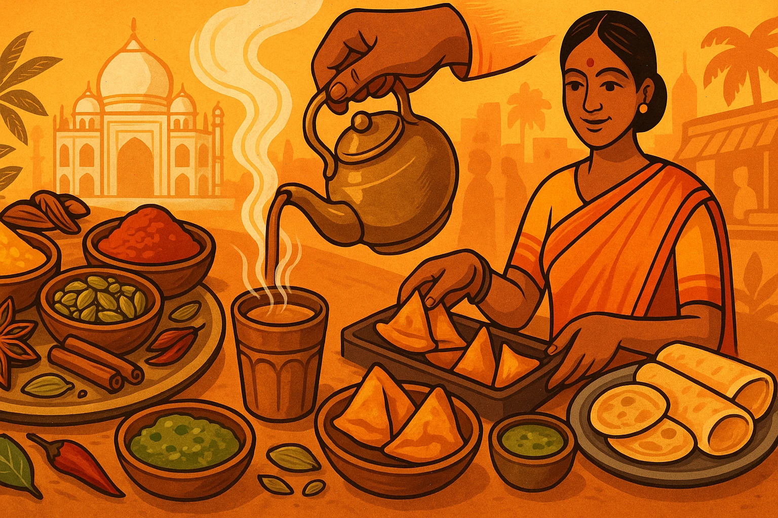 What People Eat in India: Spices, Tea, and Street Food